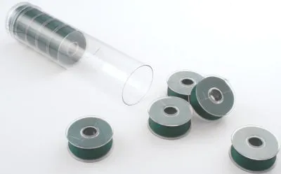 Fil-Tec Clear-Glide Plastic Sided Machine Embroidery Bobbins Style A/Class 15 - Tubes of 8 Bobbins