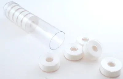 Fil-Tec Clear-Glide Plastic Sided Machine Embroidery Bobbins Style A/Class 15 - Tubes of 8 Bobbins