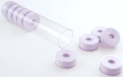 Fil-Tec Clear-Glide Plastic Sided Machine Embroidery Bobbins Style A/Class 15 - Tubes of 8 Bobbins