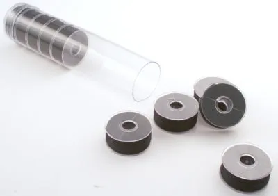 Fil-Tec Clear-Glide Plastic Sided Machine Embroidery Bobbins Style A/Class 15 - Tubes of 8 Bobbins