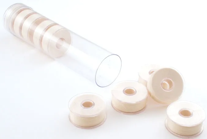 Fil-Tec Clear-Glide Plastic Sided Machine Embroidery Bobbins Style A/Class 15 - Tubes of 8 Bobbins