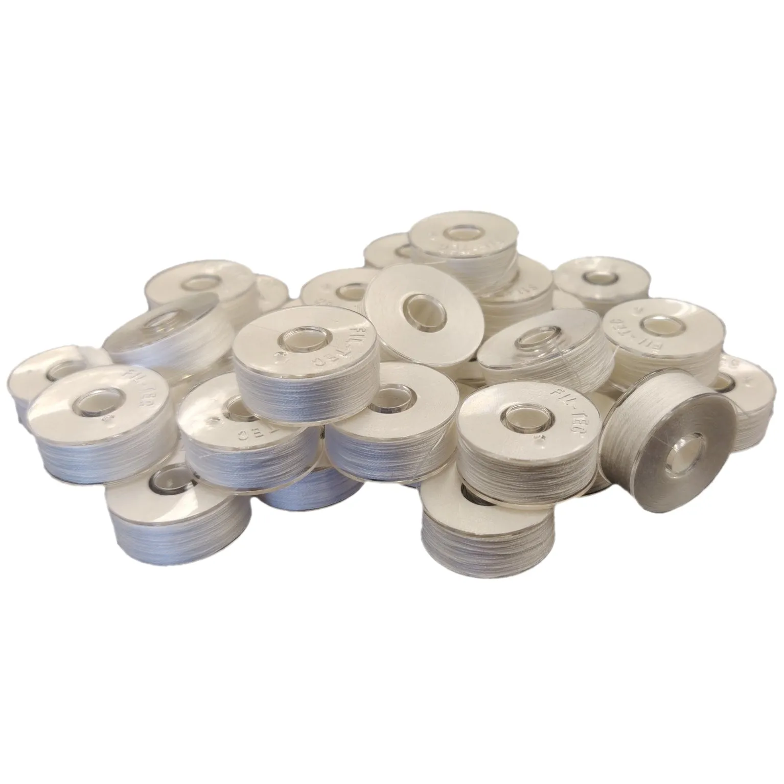 Fil-Tec Clear-Quilt Cotton Bobbins Size L - White (100 Bobbins)