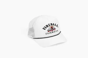 Fireball Fairways White Rope Hat