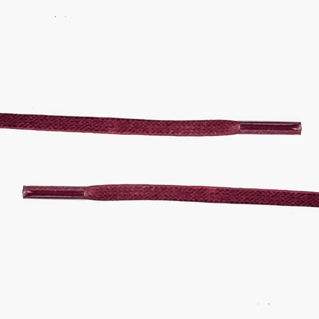 Flat Waxed Cotton Laces | Plum