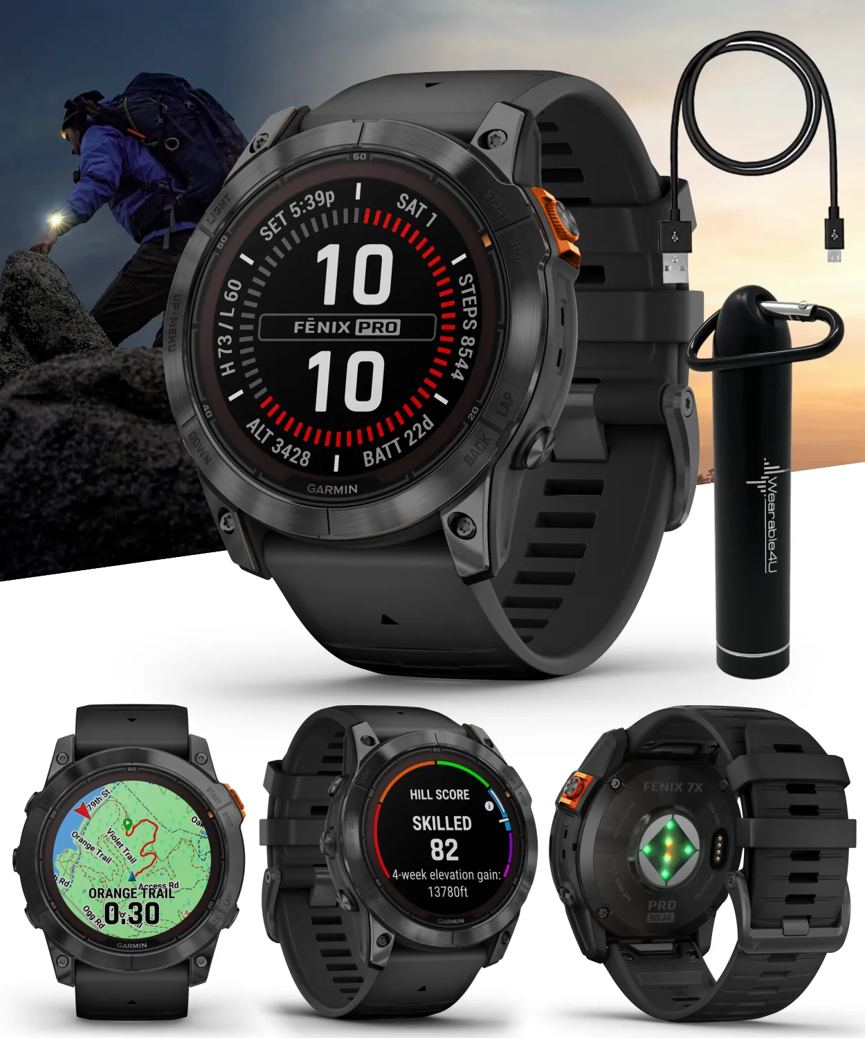 Garmin Fenix 7 Pro Solar Series Multisport GPS 42/47/51 mm Smartwatch