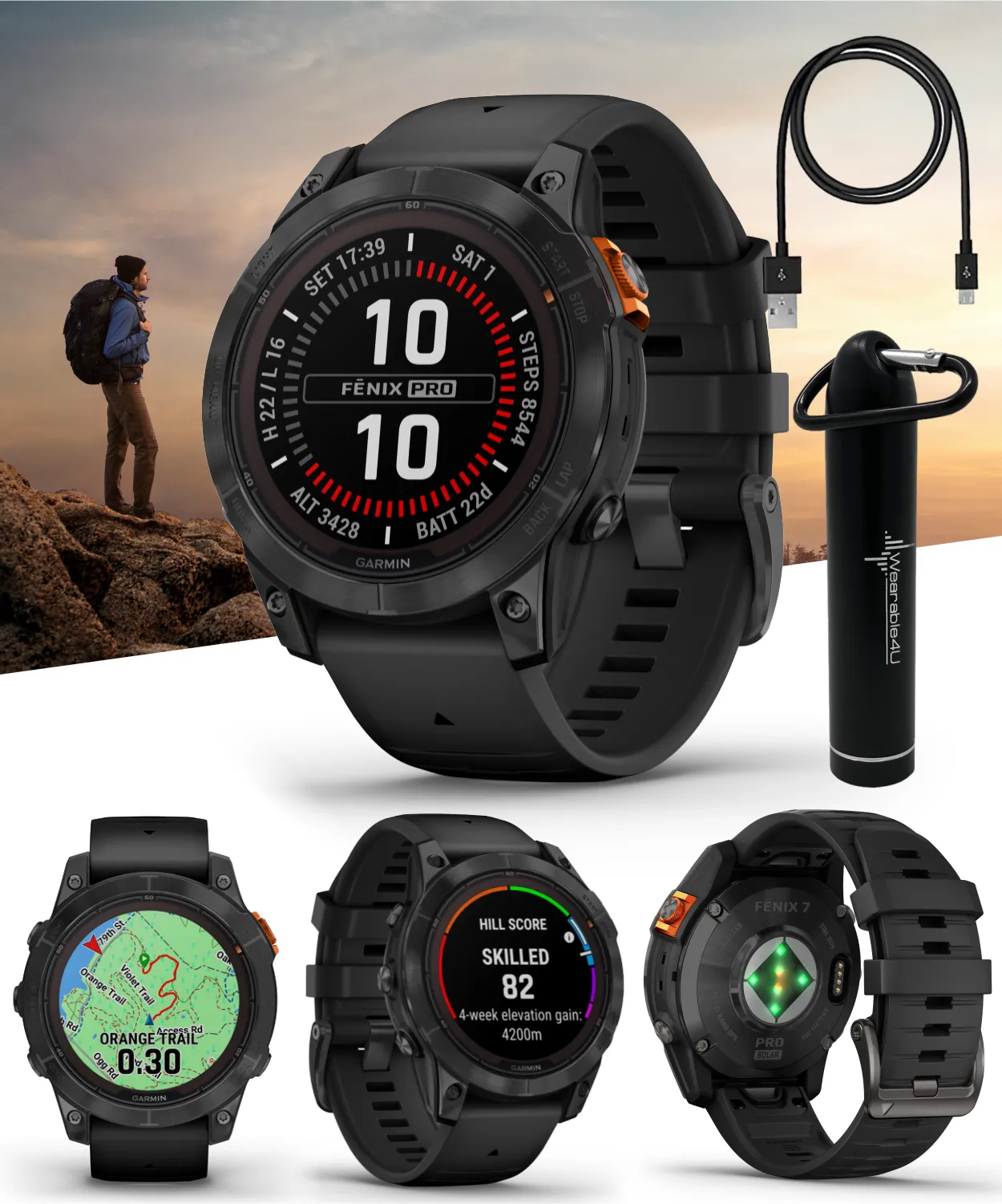 Garmin Fenix 7 Pro Solar Series Multisport GPS 42/47/51 mm Smartwatch