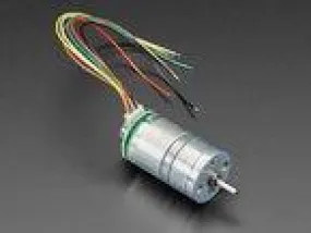 Geared DC Motor with Magnetic Encoder Outputs - 7 VDC 1:20 Ratio