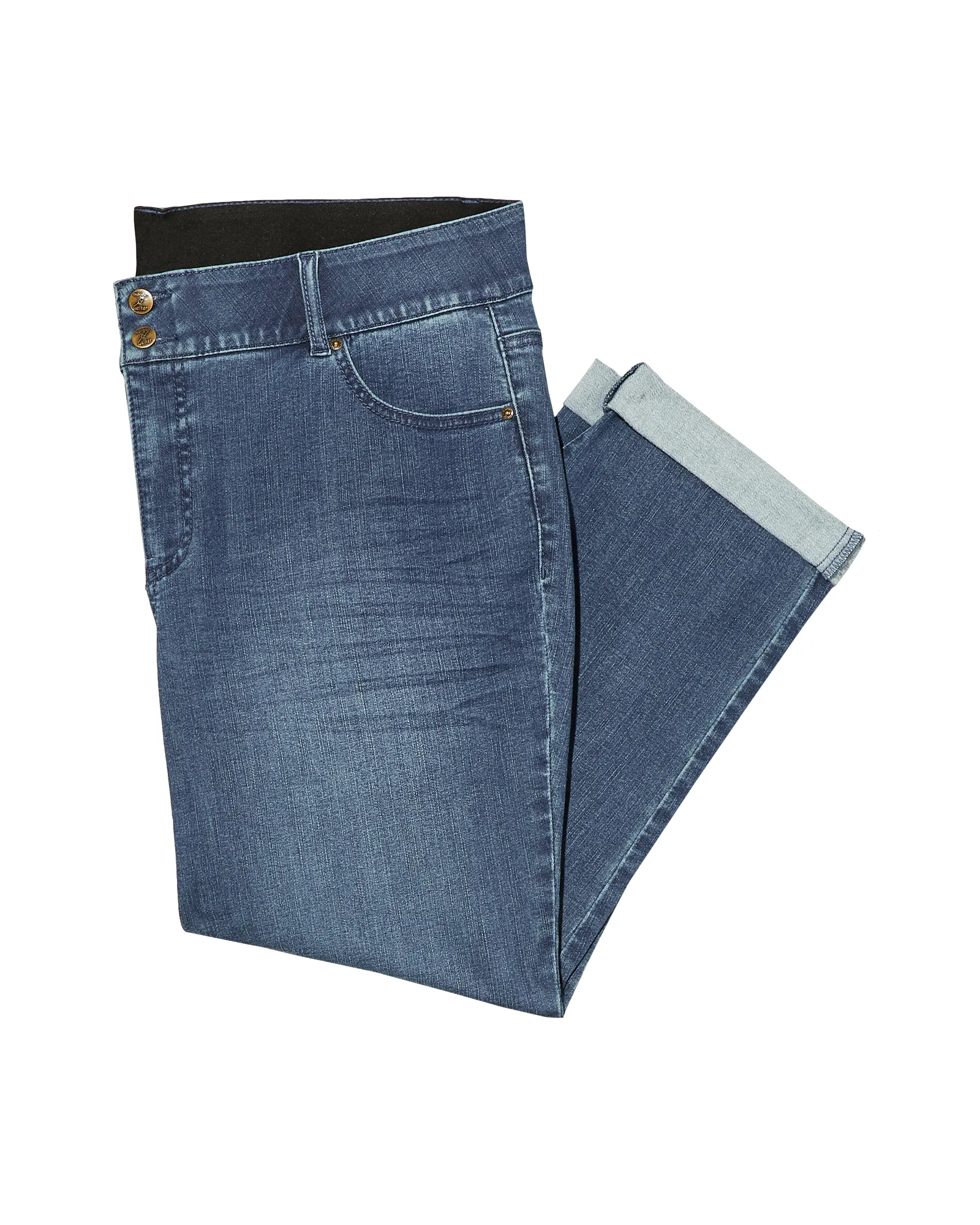 Glenmore Rolled Capri | Medium Wash