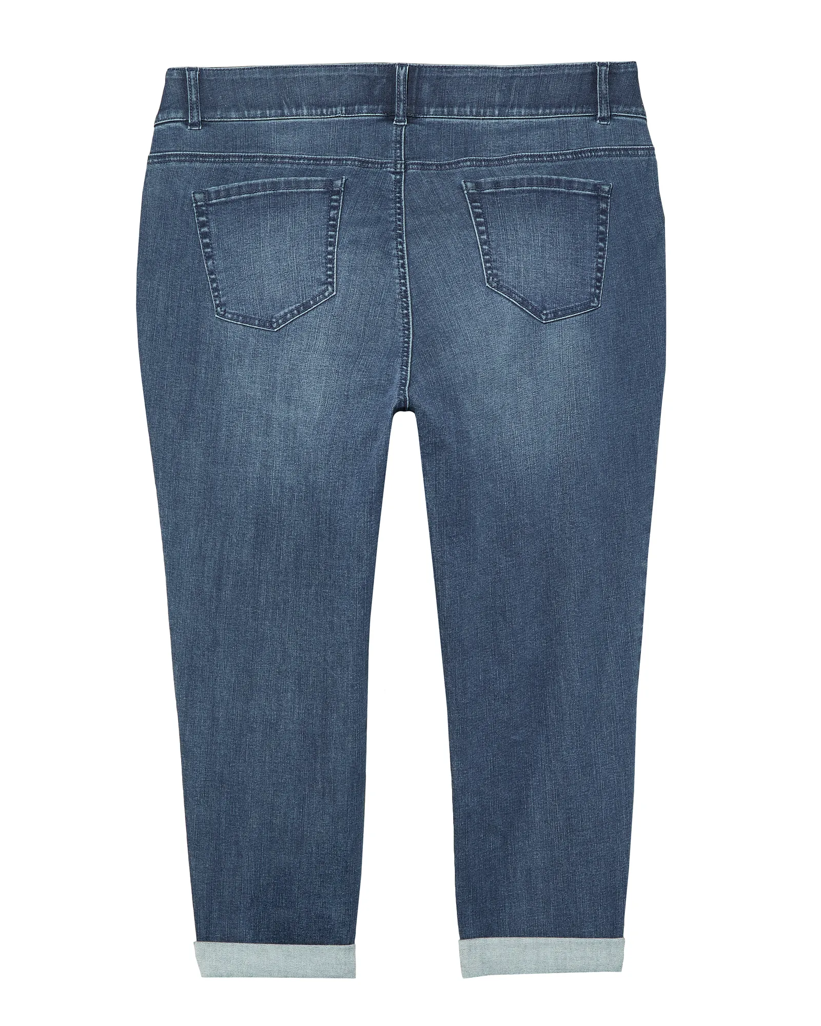 Glenmore Rolled Capri | Medium Wash