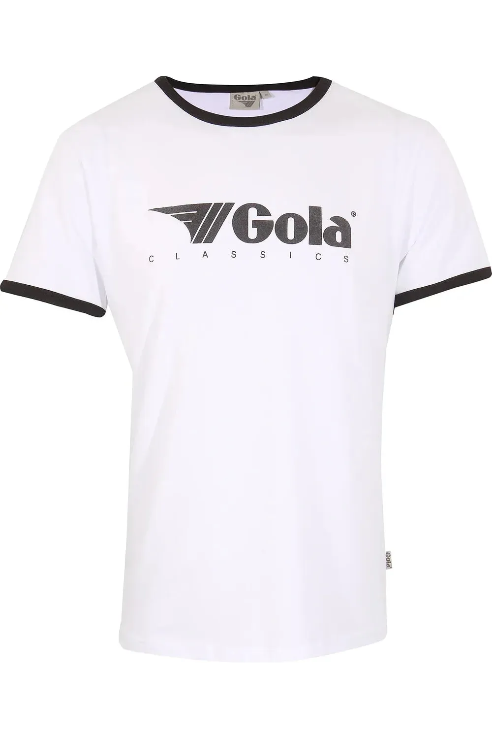 Gola - White & Black Short Sleeve Ringer - T-Shirt