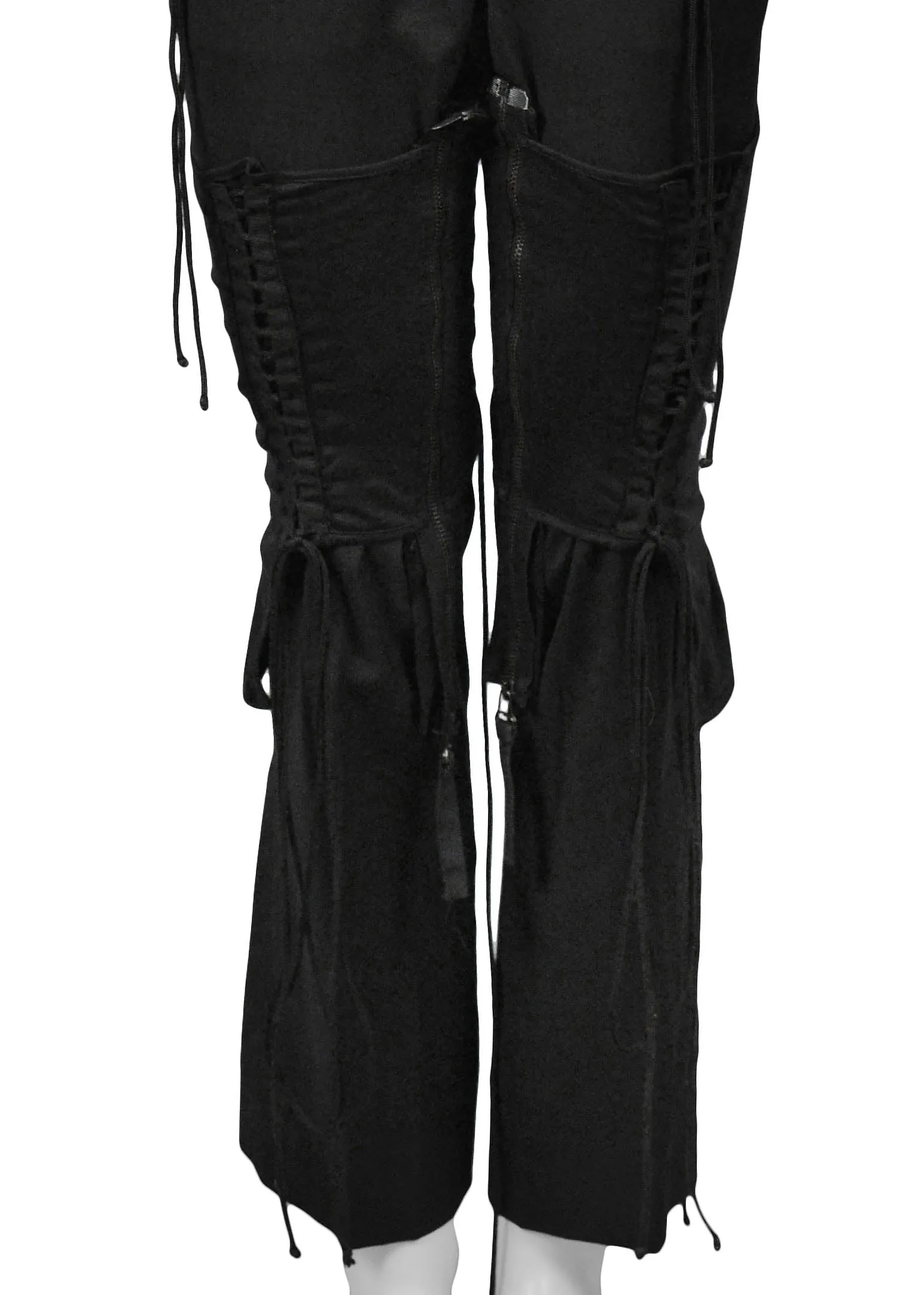 HELMUT LANG NAVY CORSET CHAPS AW 2003