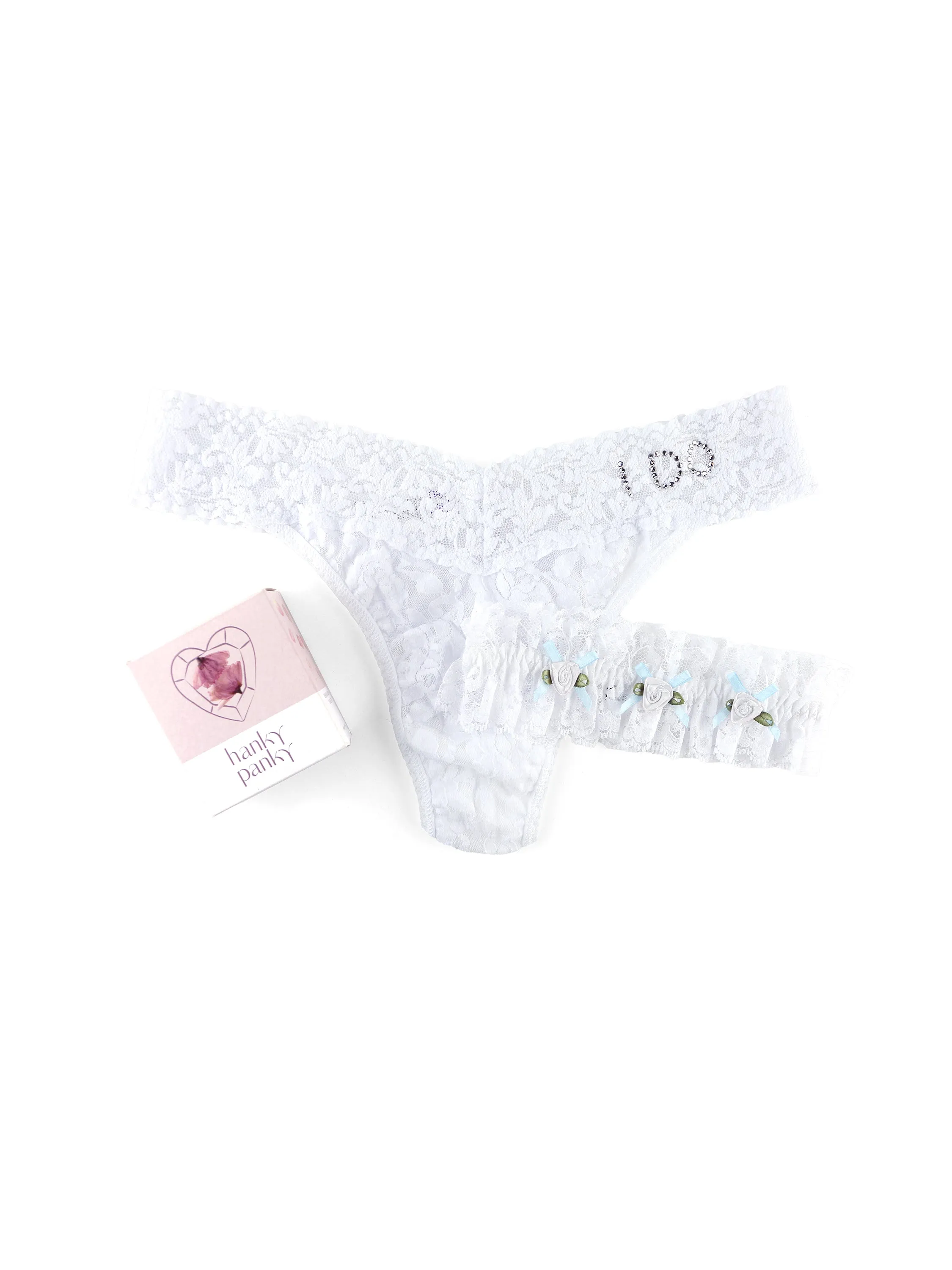 I Do Original Rise Thong & Garter Box Set