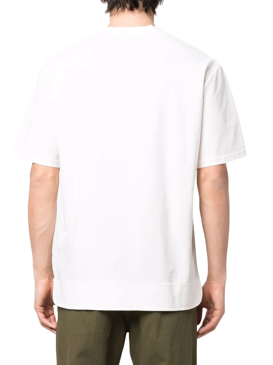 Jil Sander Logo Patch Crewneck T-Shirt White