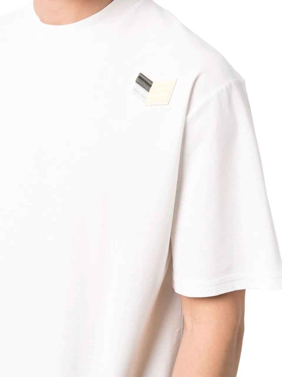 Jil Sander Logo Patch Crewneck T-Shirt White