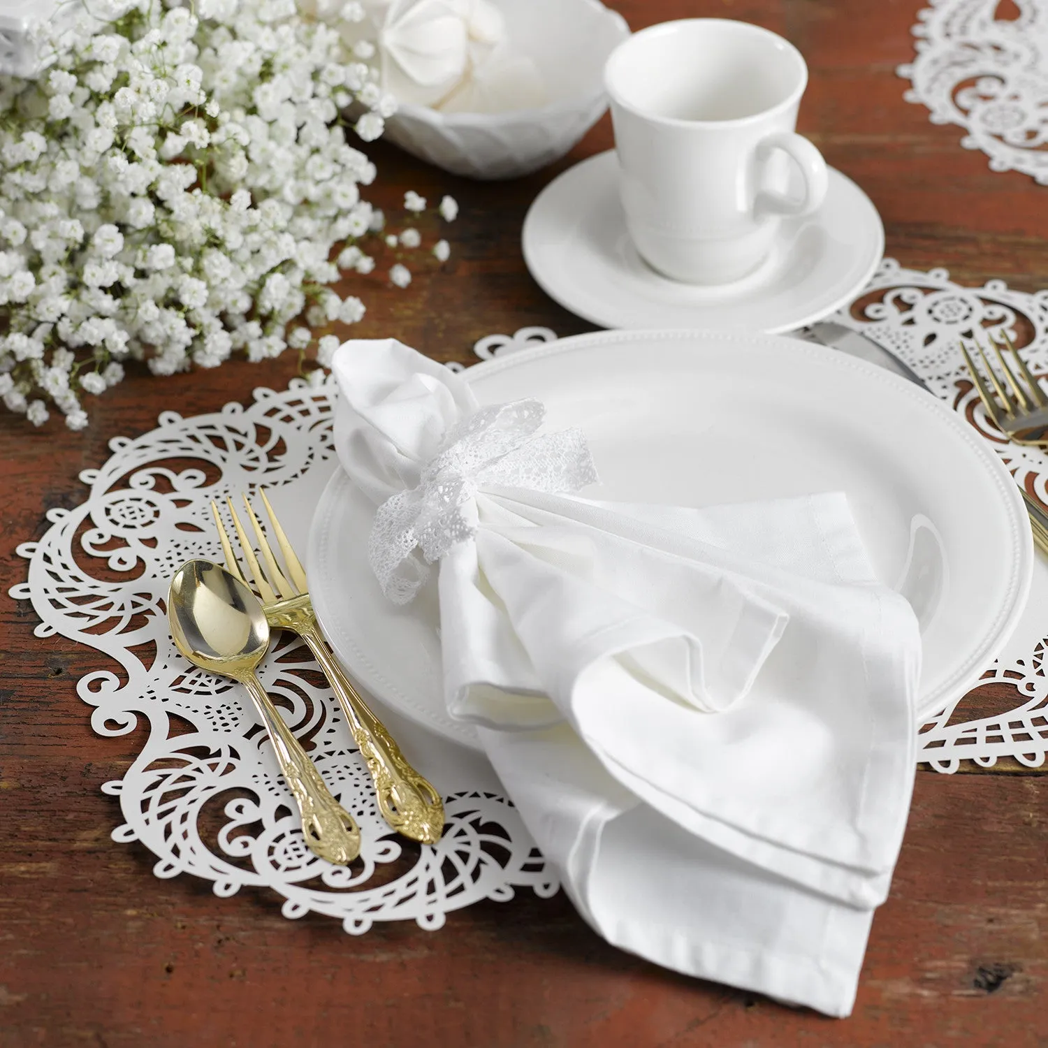 Lace Like Laser-Cut Filigree Wedding Placemat (Packs of 12)