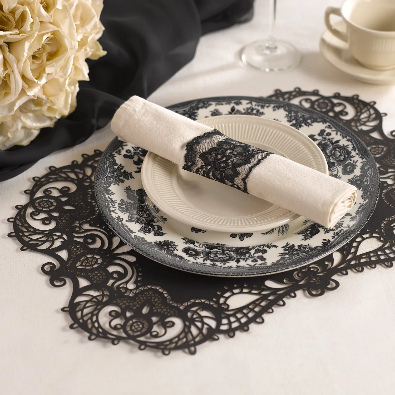 Lace Like Laser-Cut Filigree Wedding Placemat (Packs of 12)