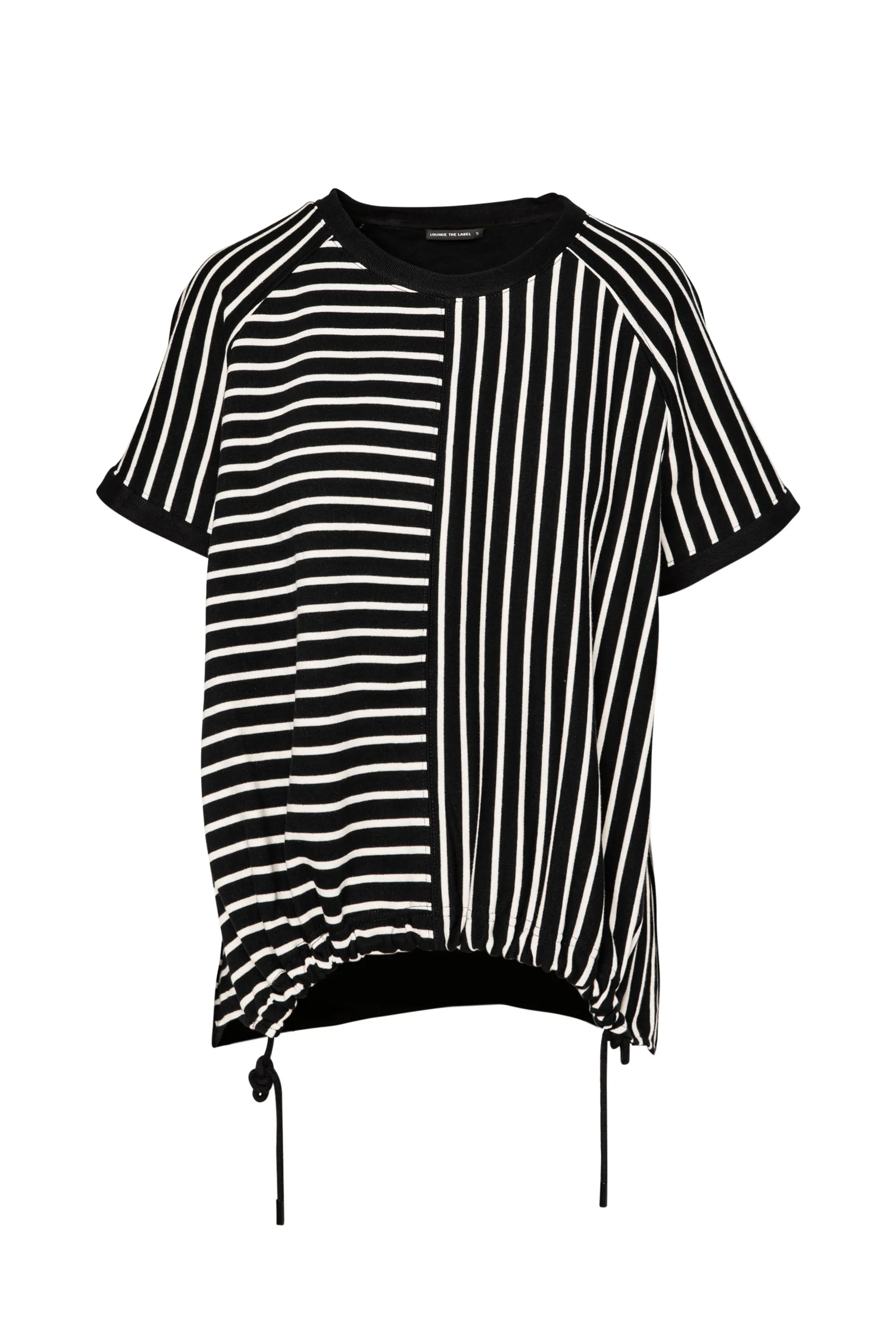 Lite Cotton Drawstring Sweat Top Terrie Stripe