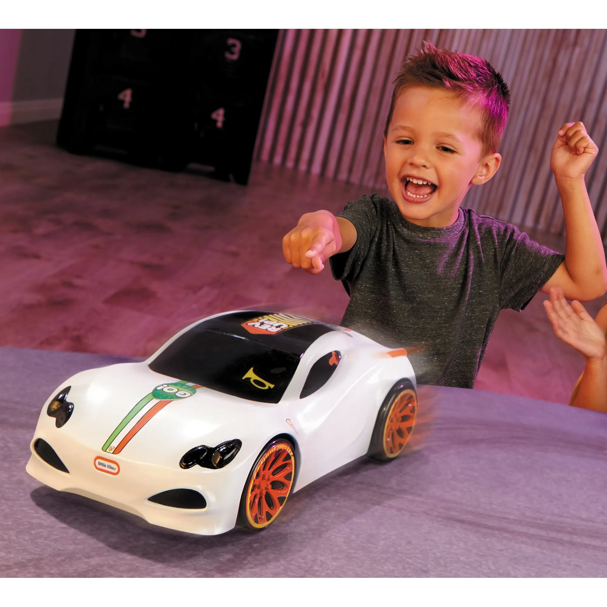 Little Tikes Touch 'N' Go Racers Vehicle - White Sports Car Toy Car for Kids