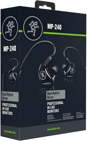 Mackie In- Ear Headphones & Monitors, Dual Hybrid Driver (MP-240)