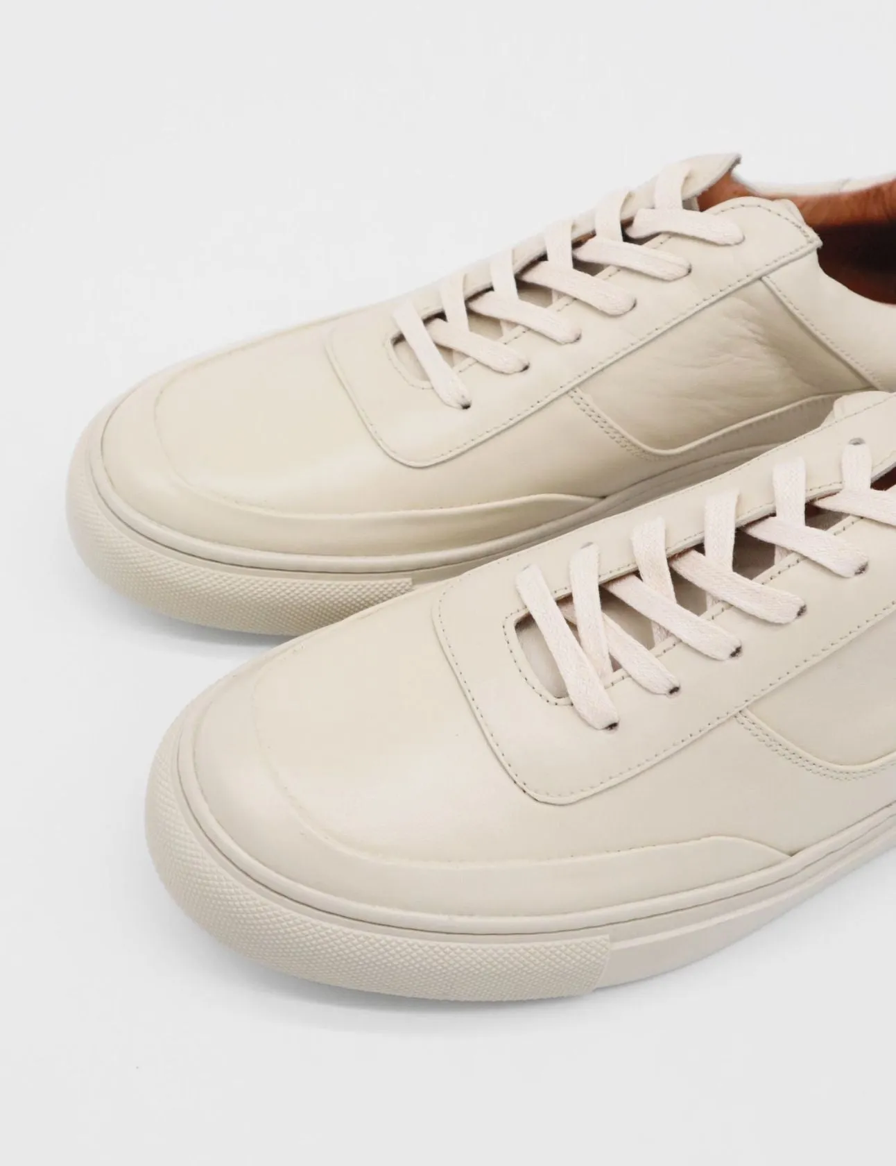 Martini sneakers in off white leather mens shoes