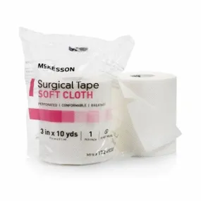 Medical Tape McKesson Cloth 3 Inch X 10 Yard White NonSterile Count of 1 By McKesson