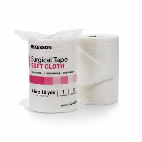 Medical Tape McKesson Cloth 4 Inch X 10 Yard White NonSterile Count of 1 By McKesson