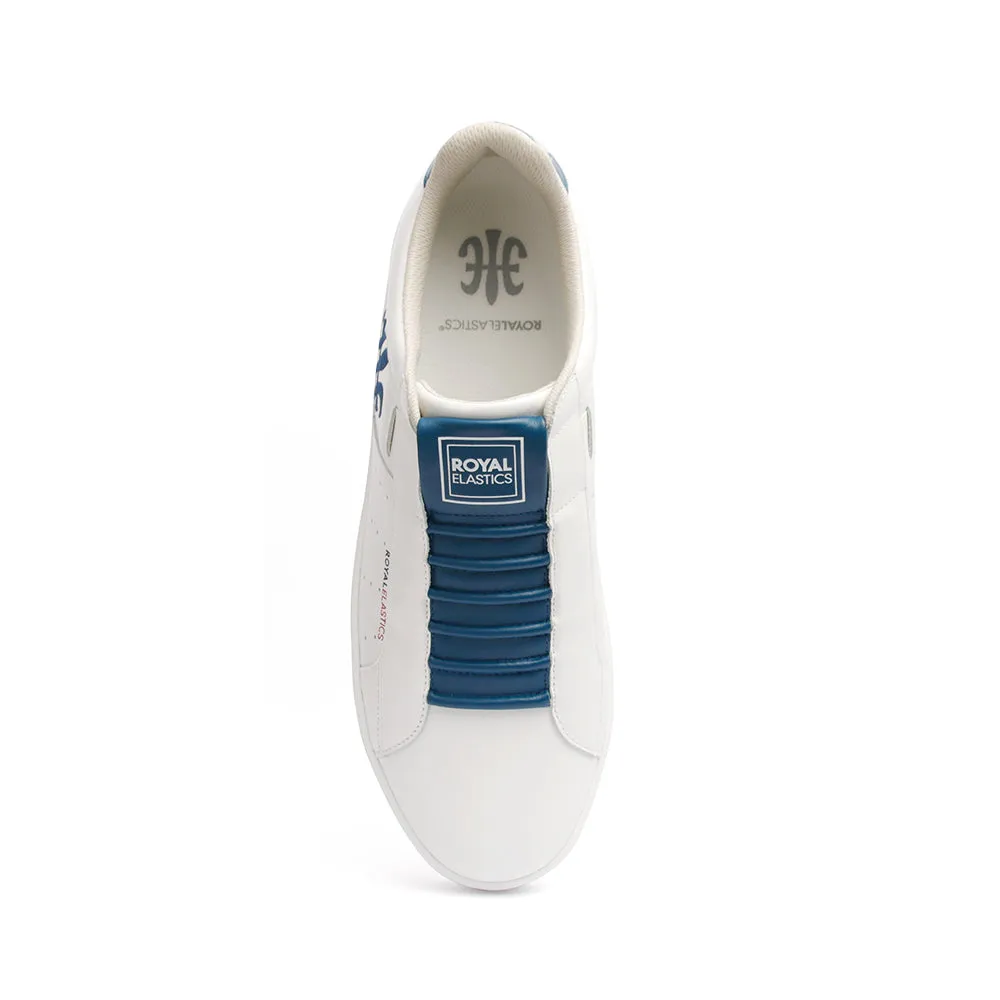 Men's Icon Genesis Color Bar White Blue Leather Sneakers 01992-050