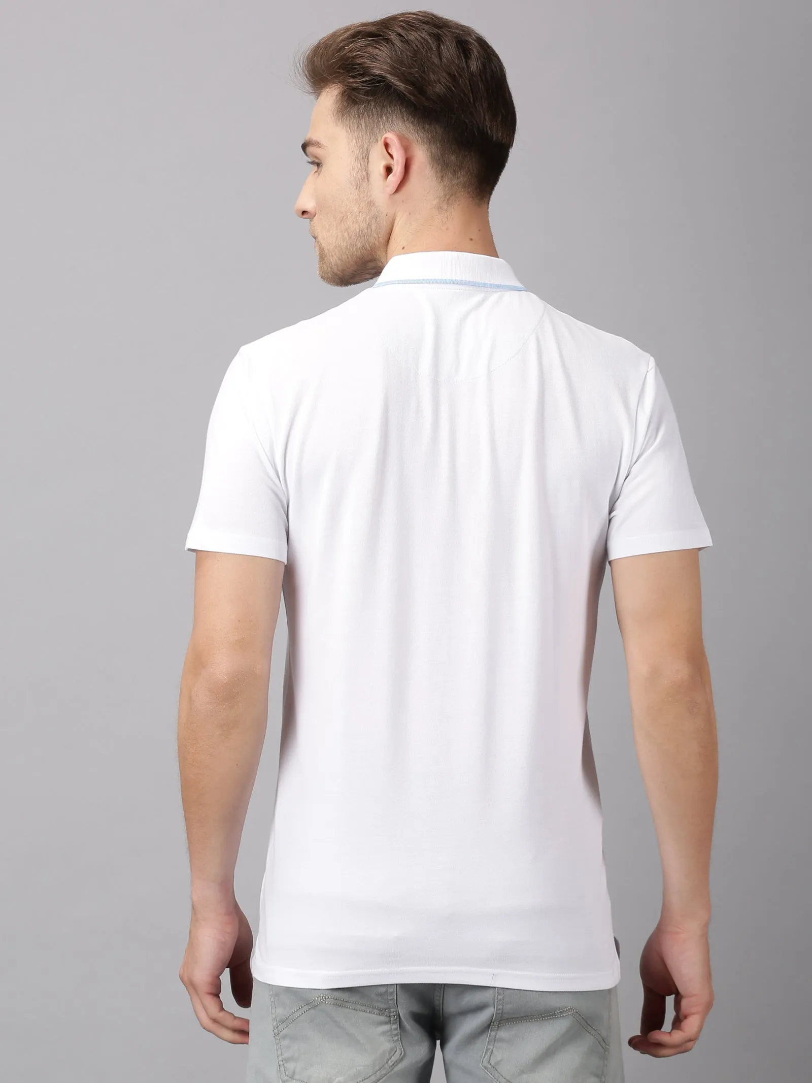 MEN'S WHITE SLIM FIT T.SHIRT