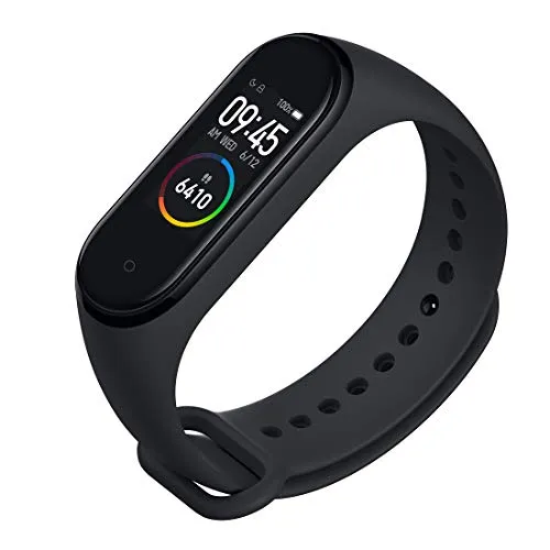 Mi Smart Band 4 (Black)   Additional Strap (Red)