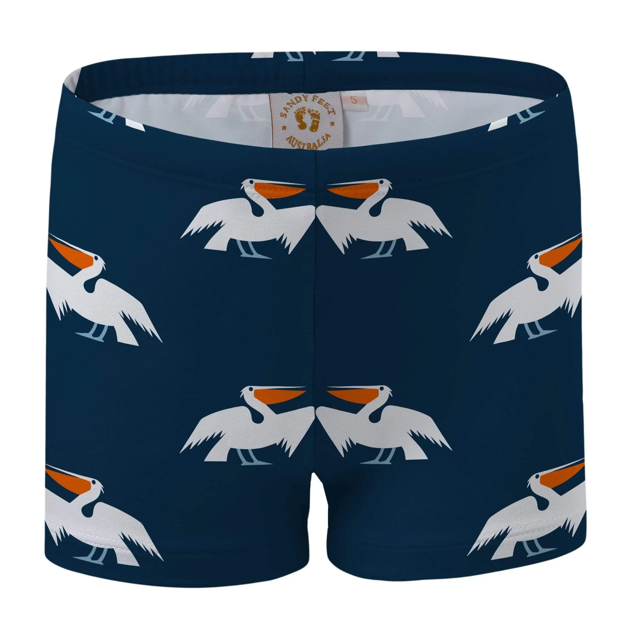 Navy Pelican Scoop Swim Shorts