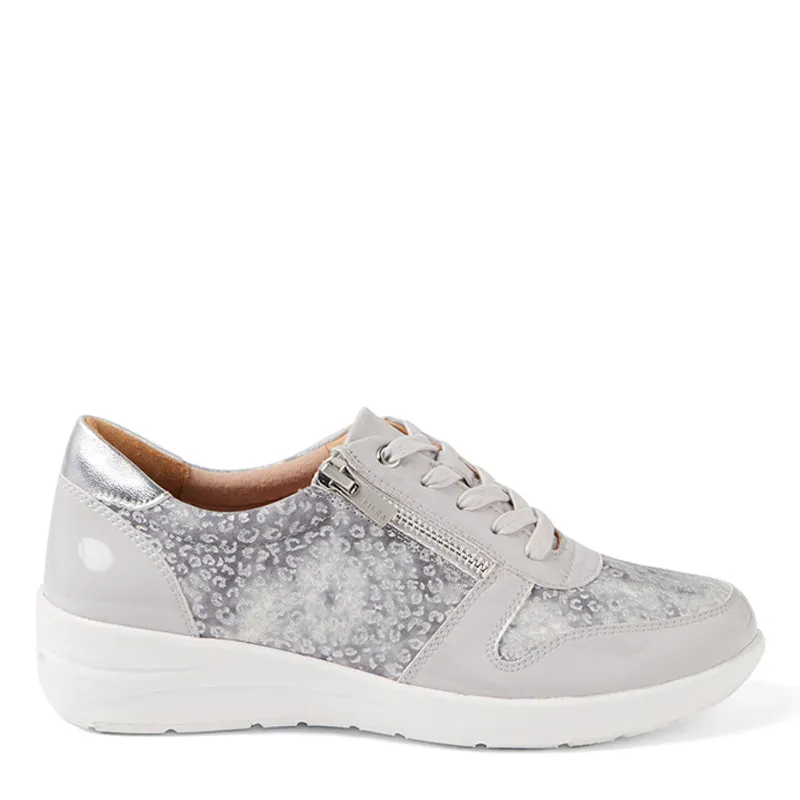 NEWTON W - MISTY CLOUDY-SILVER LEOPARD LEATHER