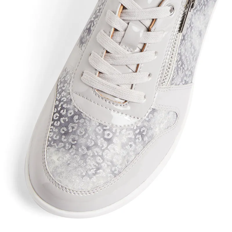 NEWTON W - MISTY CLOUDY-SILVER LEOPARD LEATHER