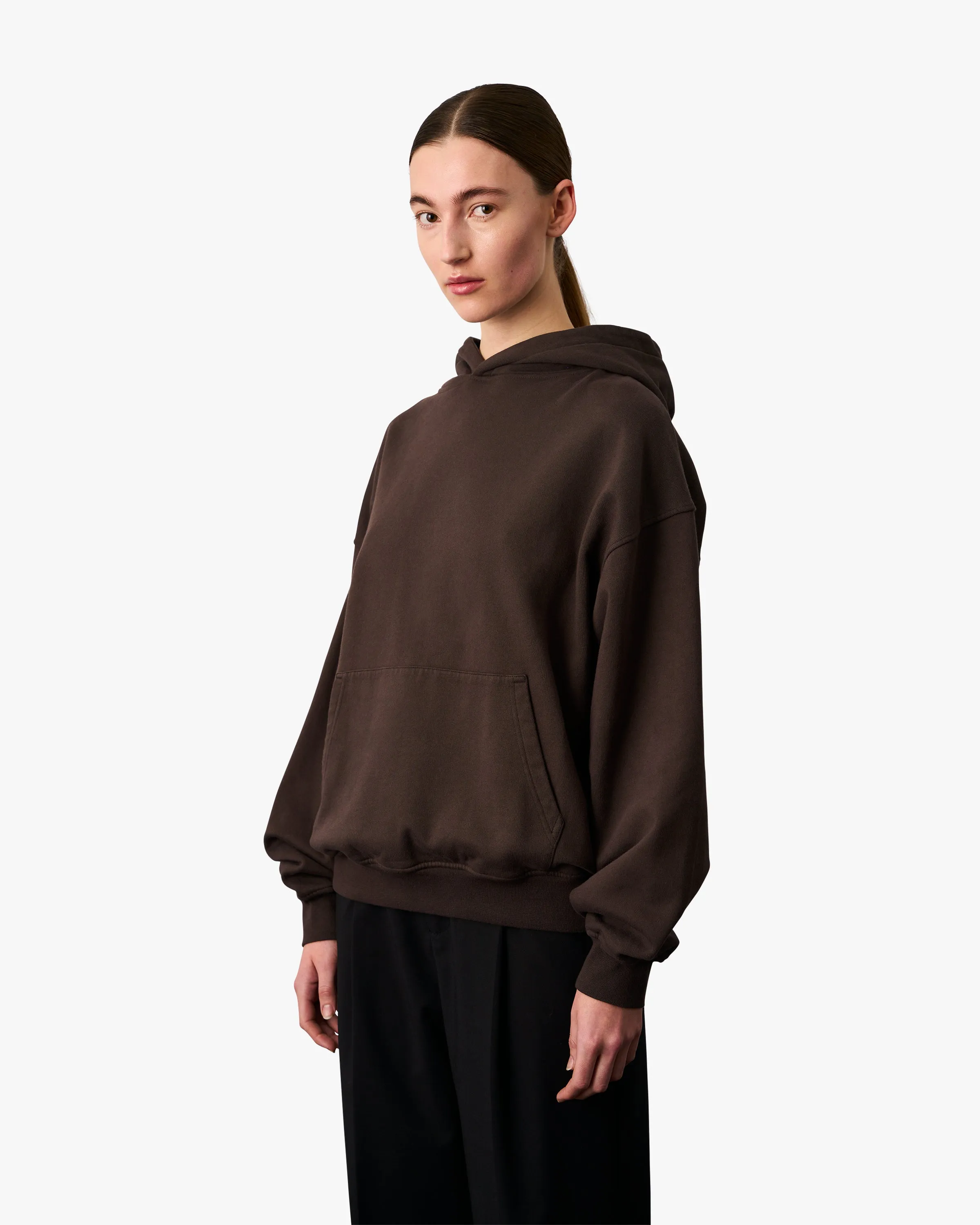 Organic Oversized Hood - Coffee Brown