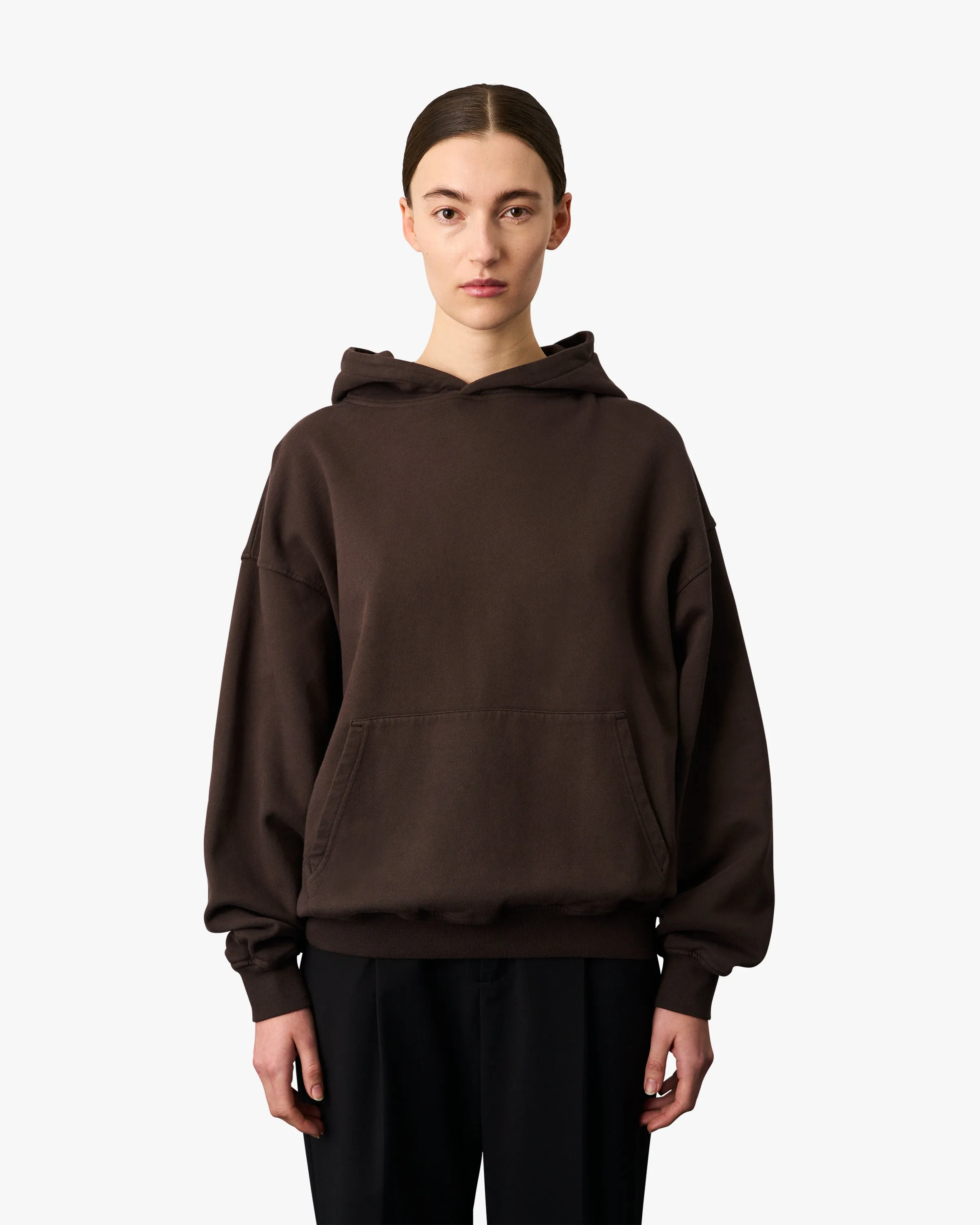 Organic Oversized Hood - Coffee Brown