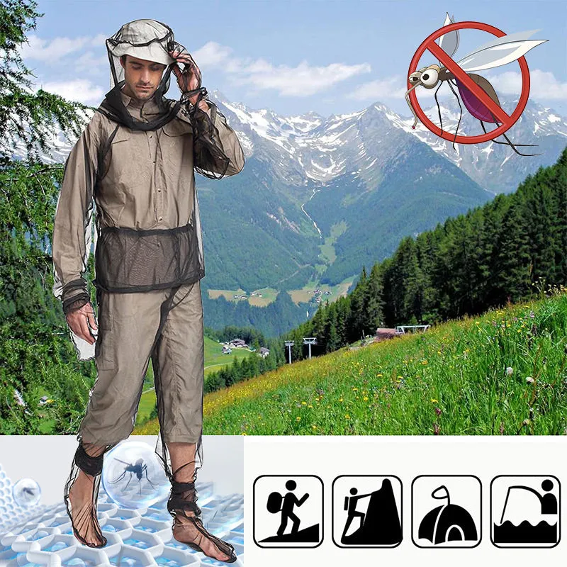 Outdoor Lightweight Anti-Mosquito Jacket & Pants & Shoe Covers & Mitts