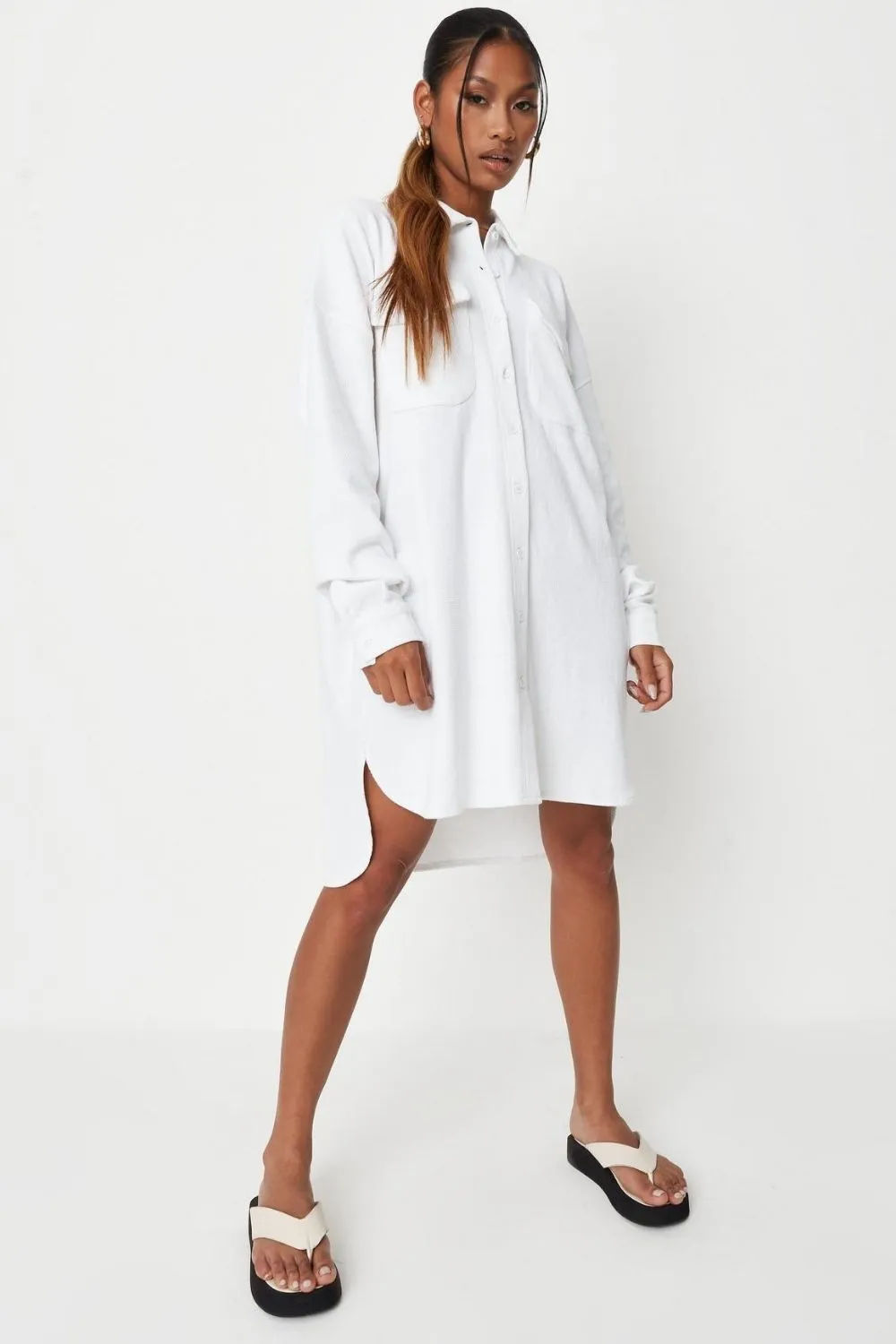 Oversized White Shirt Dress