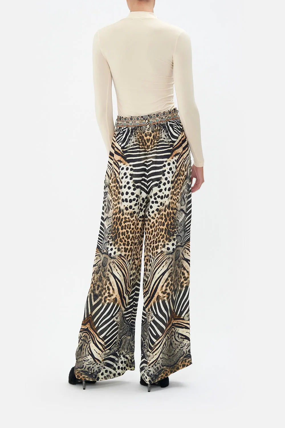 PAPERBAG WAIST WIDE LEG PANT FOR THE LOVE OF LEO