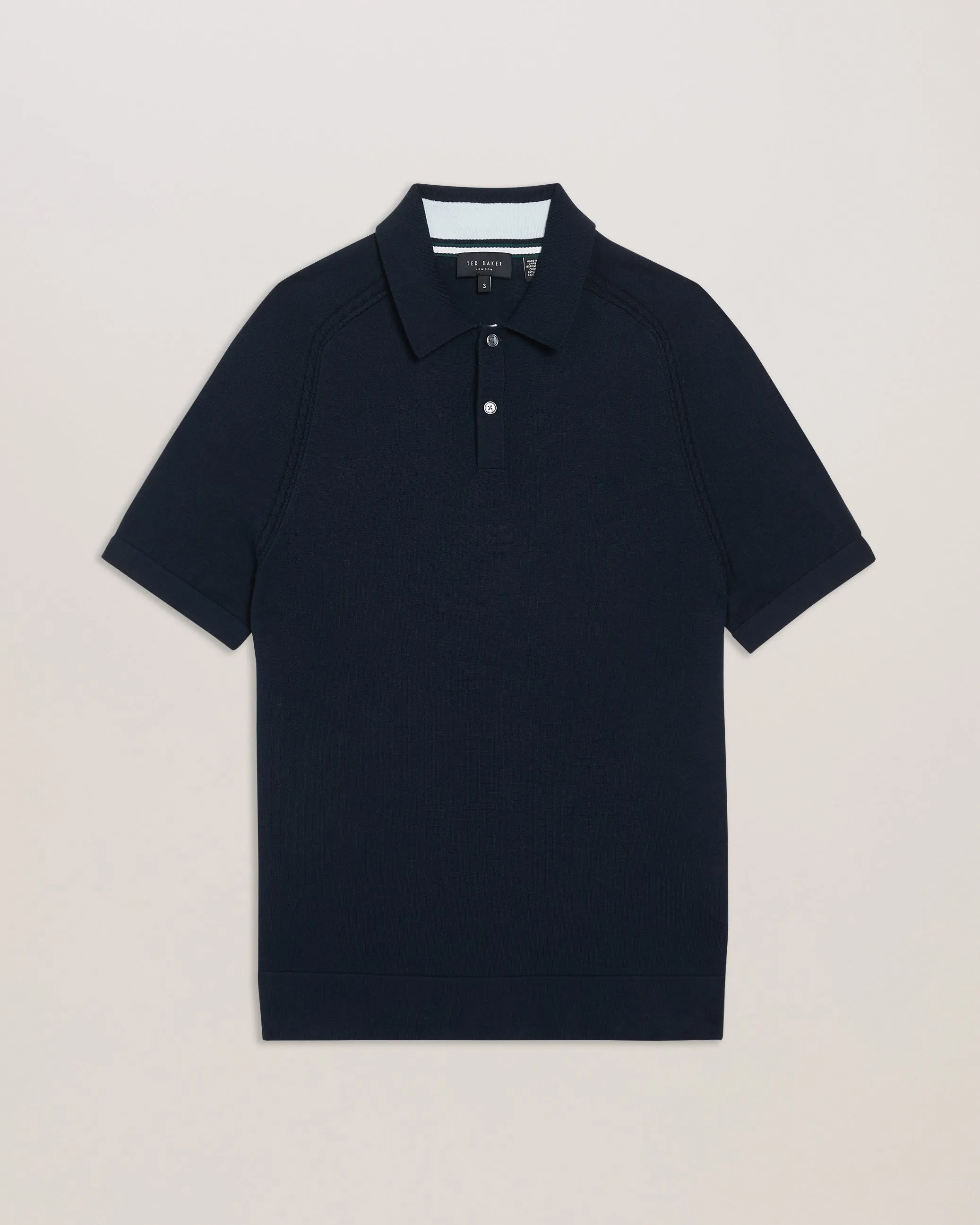 Peltz Ss Regular Silk Blend Polo Navy