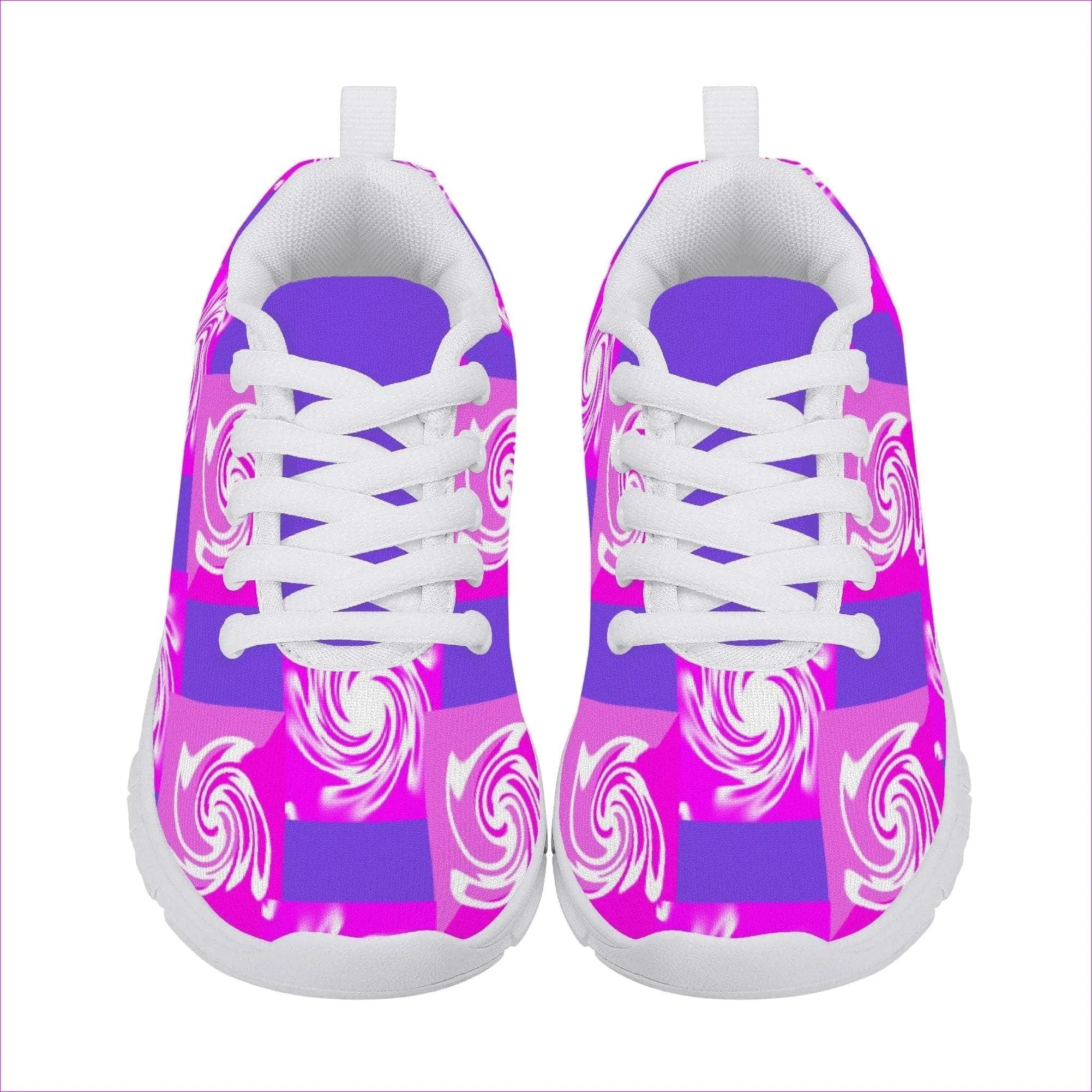 Pink Whirlwind Kids Sneakers - White