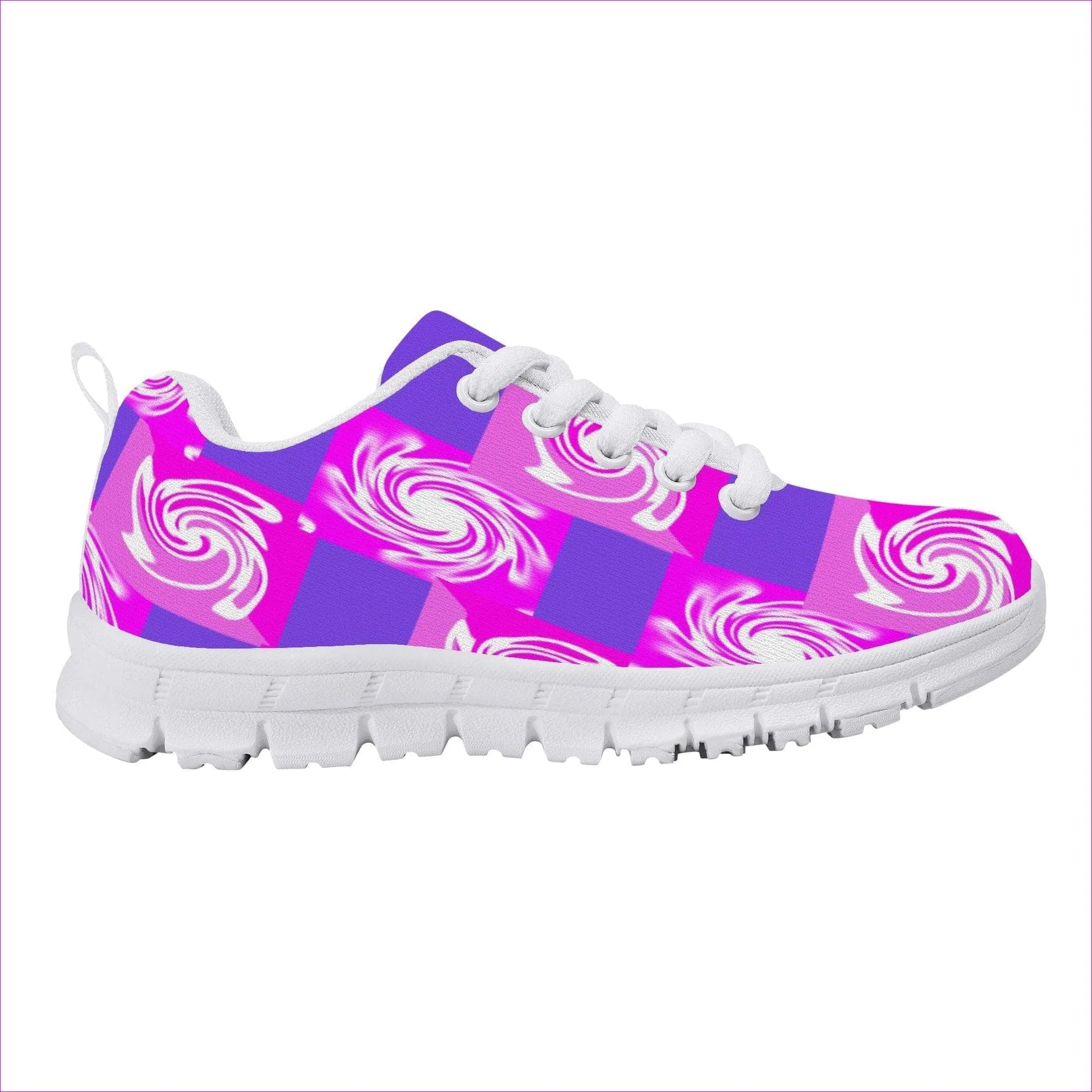 Pink Whirlwind Kids Sneakers - White