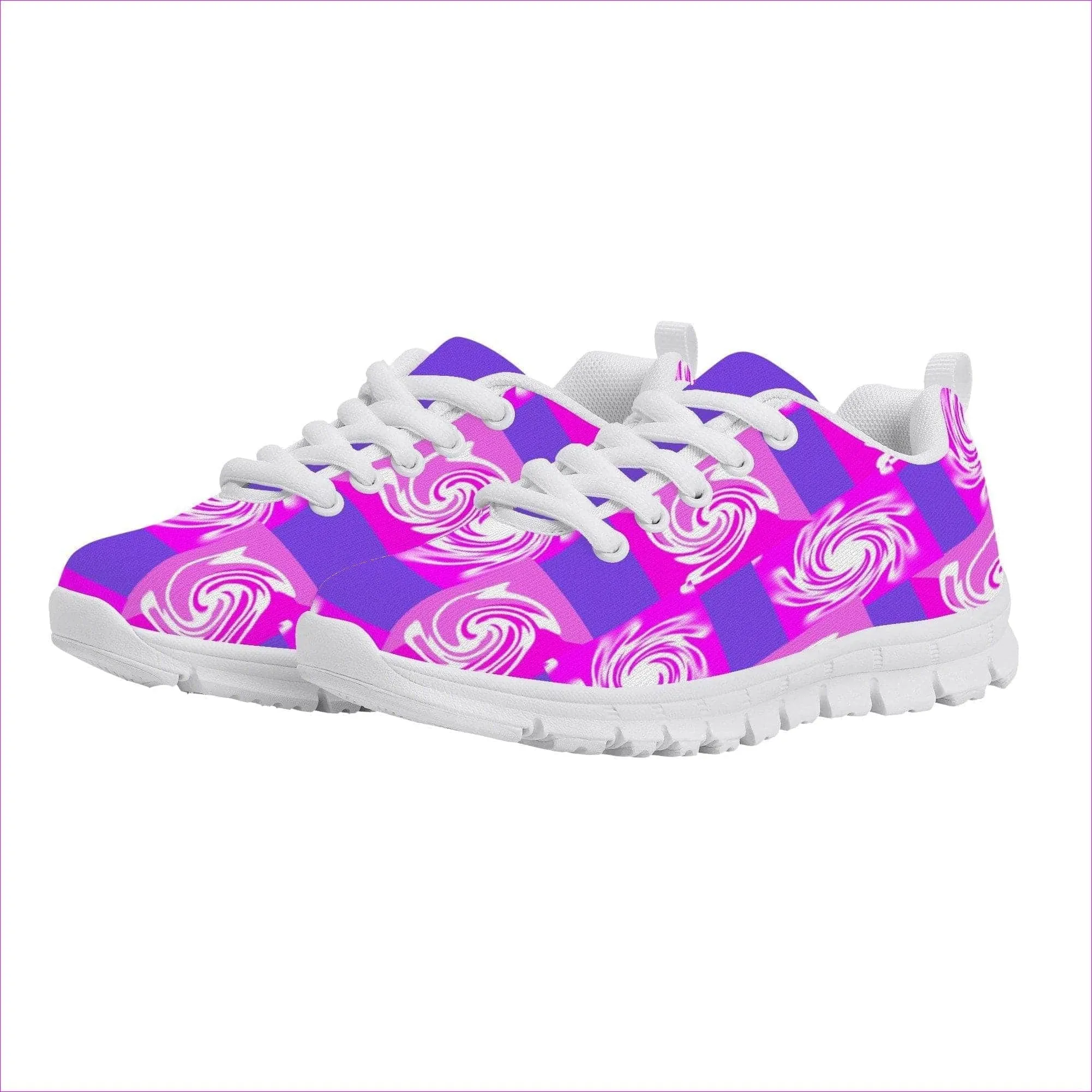 Pink Whirlwind Kids Sneakers - White