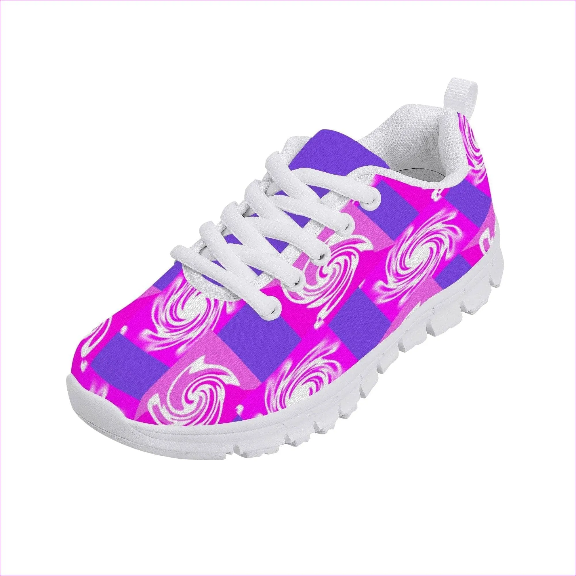 Pink Whirlwind Kids Sneakers - White