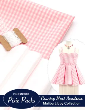 Pixie Packs Country Mart Sundress Malibu Libby Collection Pink Check