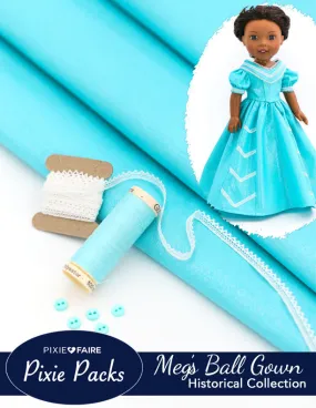 Pixie Packs Meg's Ball Gown Historical Collection - Blue