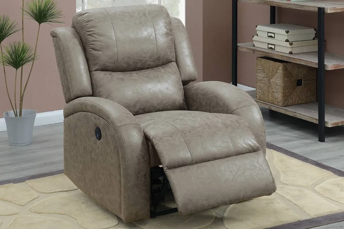 Power Recliner - Stone