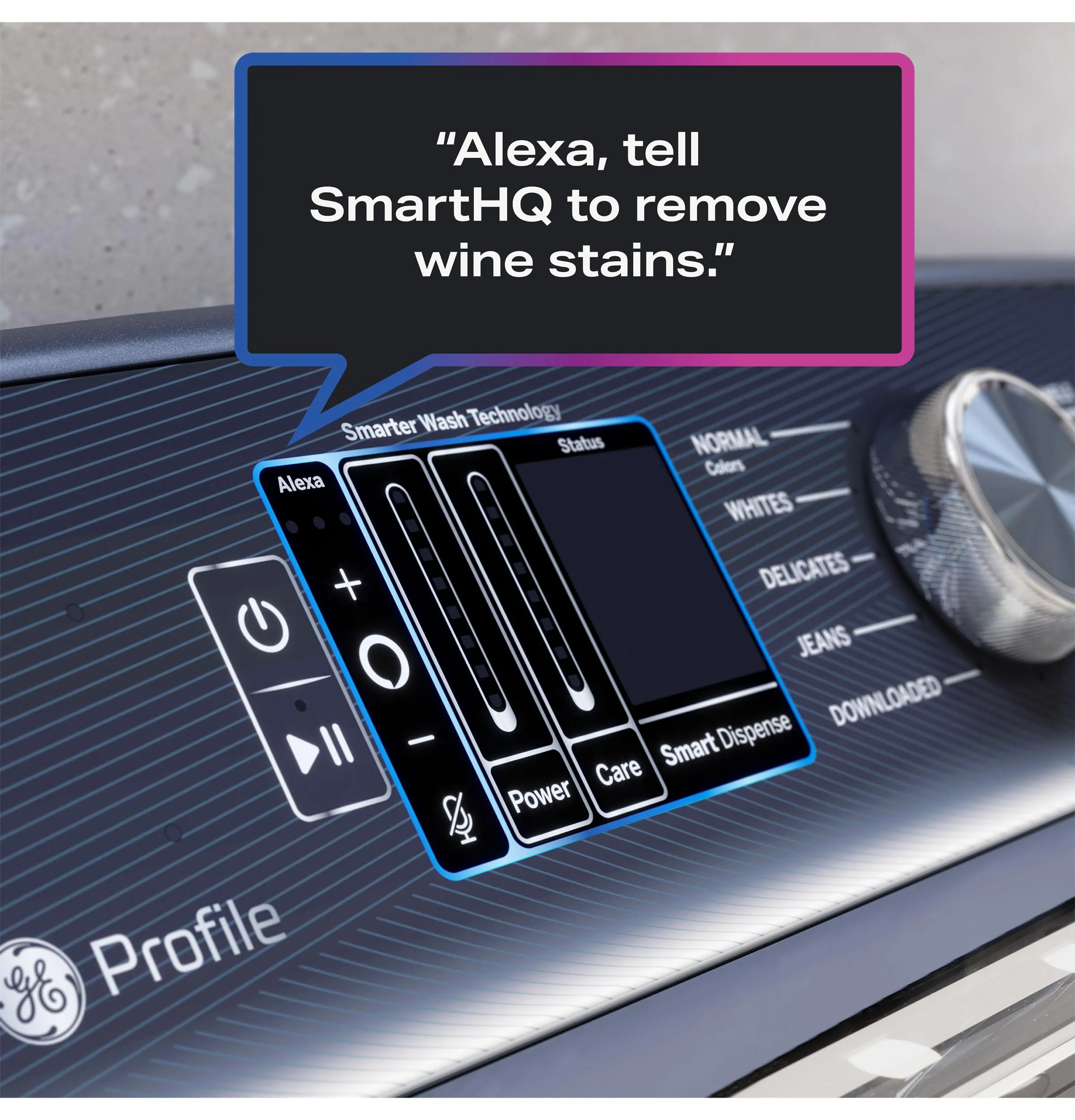 PTW900BPTRS GE Profile™ ENERGY STAR® 5.4 cu. ft. Capacity Washer with Smarter Wash Technology and FlexDispense™