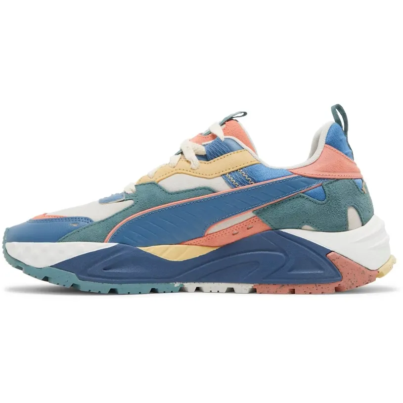 Puma Men's RS TRCK RE Escape Shoes - Vapor Grey / Deep Dive / Hibiscus Flower