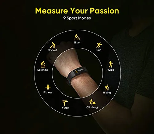 realme Band (Green) - Full Colour Screen with Touchkey, Real-time Heart Rate Monitor, in-Built USB Charging, IP68 Water Resistant