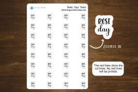 Rest Day Text Stickers, Rest Day Script Stickers for Planners, Journals, and Notebooks | Mini Scripts