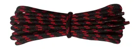 Round 3.5 mm Boot Laces Black with Red flecks for hiking or walking